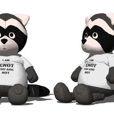  现代儿童玩偶小熊玩具su模型 