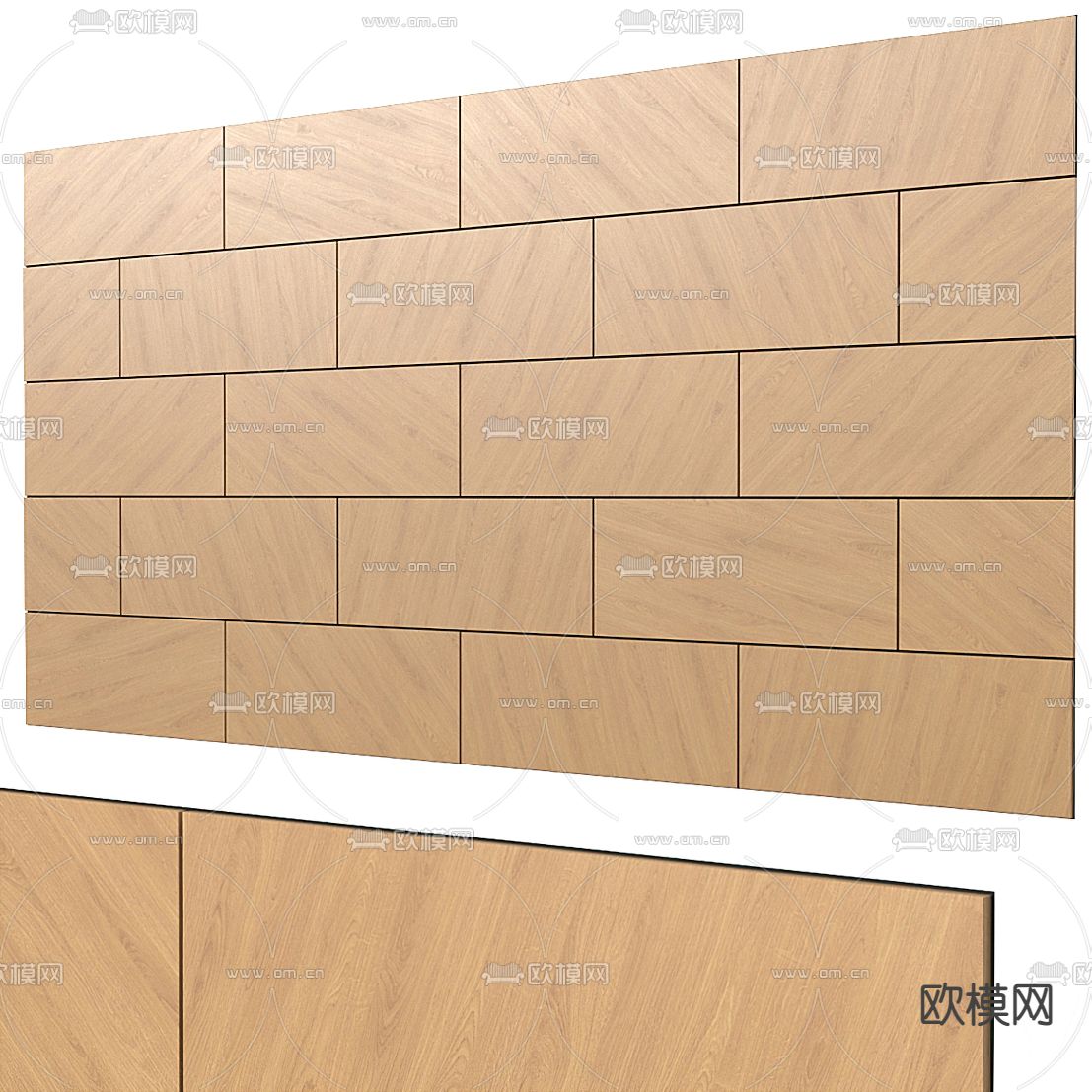 现代岩石墙板背景墙3d模型下载（渲染图3）