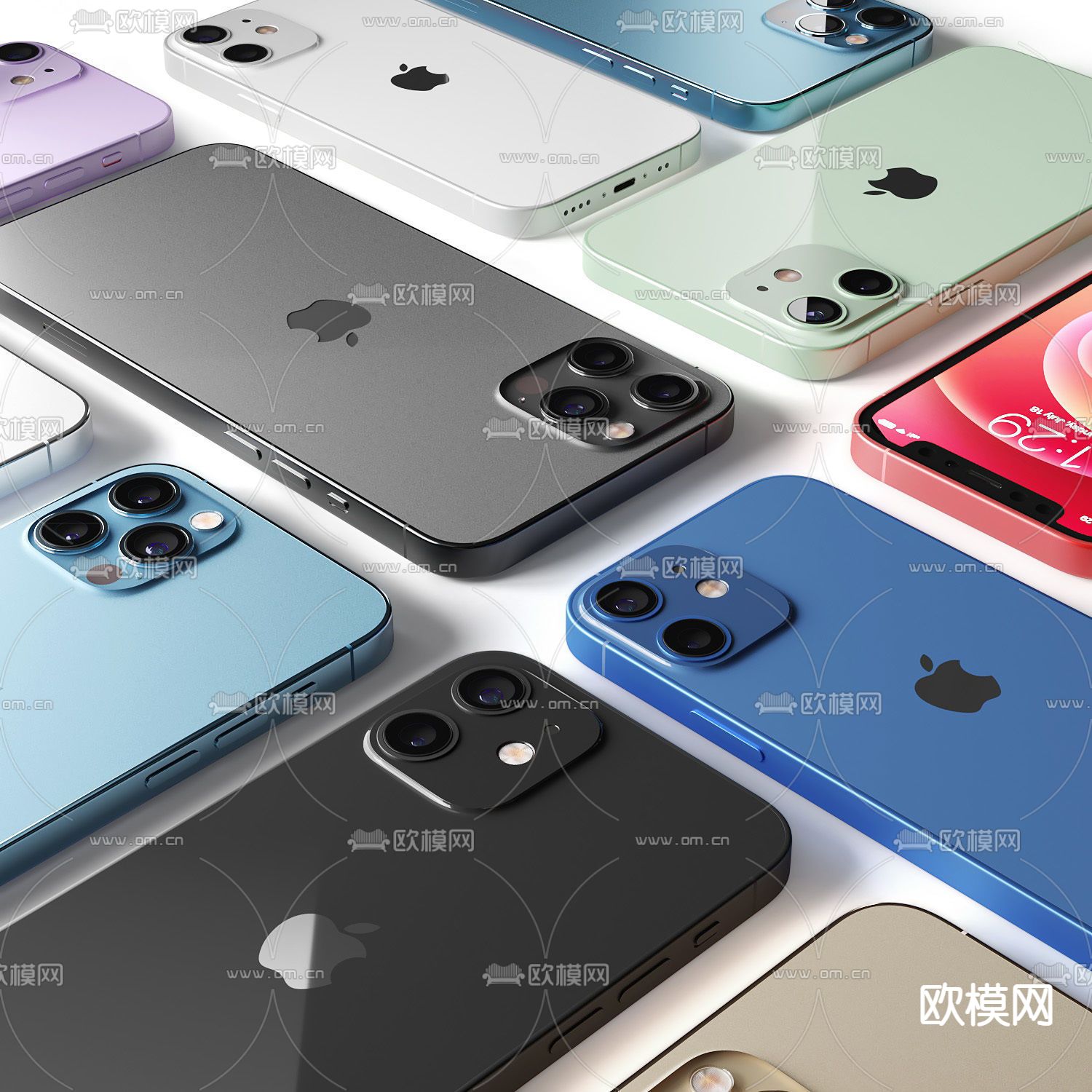 现代苹果手机3d模型下载（渲染图4）