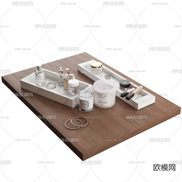 现代化妆品洗漱用品3d模型下载(渲染图1)