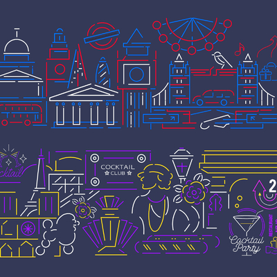  现代商业美陈霓虹灯装饰灯su模型 