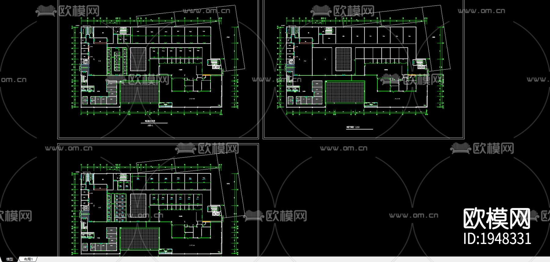 商场平面设计cad图库下载（渲染图2）