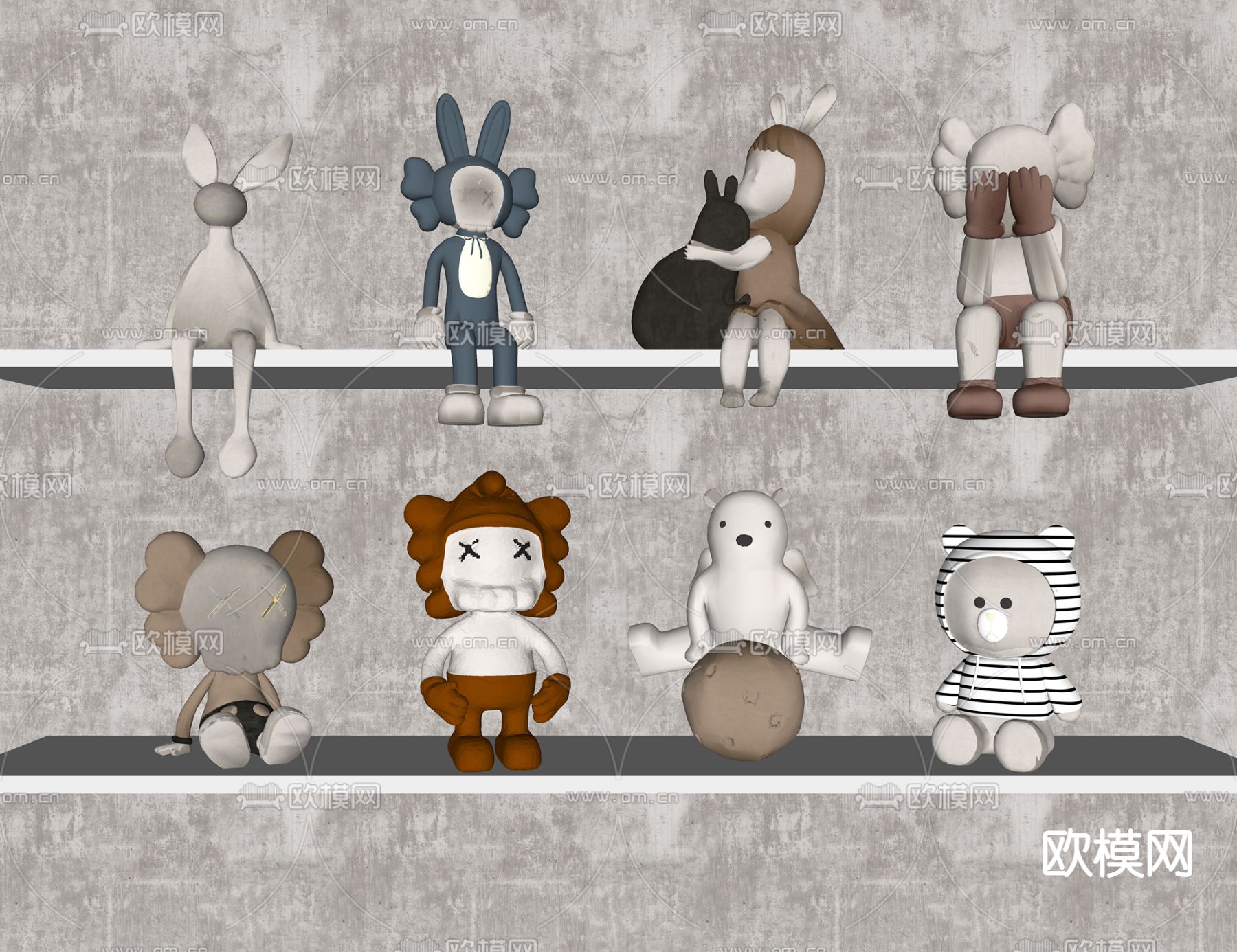 现代儿童玩具公仔su模型下载（渲染图2）