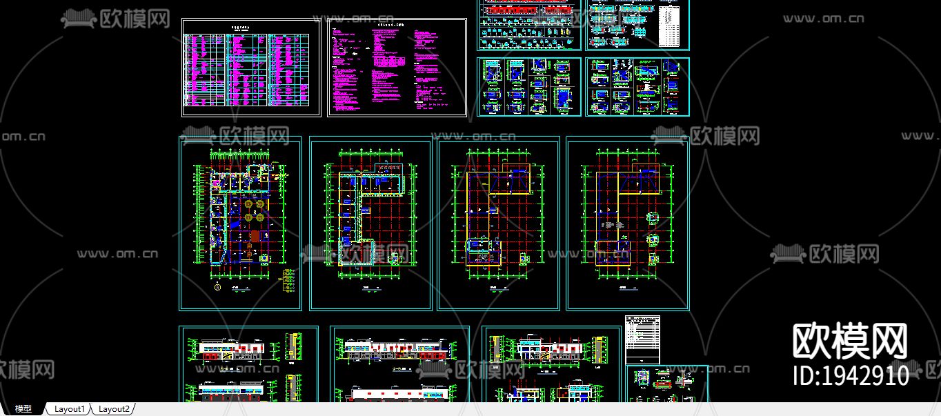 商店建筑cad施工图下载（渲染图2）