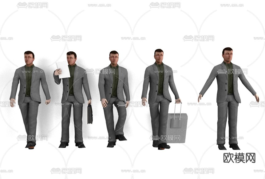 现代男性人物免费3d模型下载