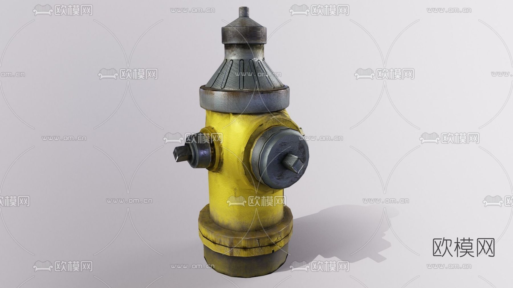 现代消防栓免费3d模型下载