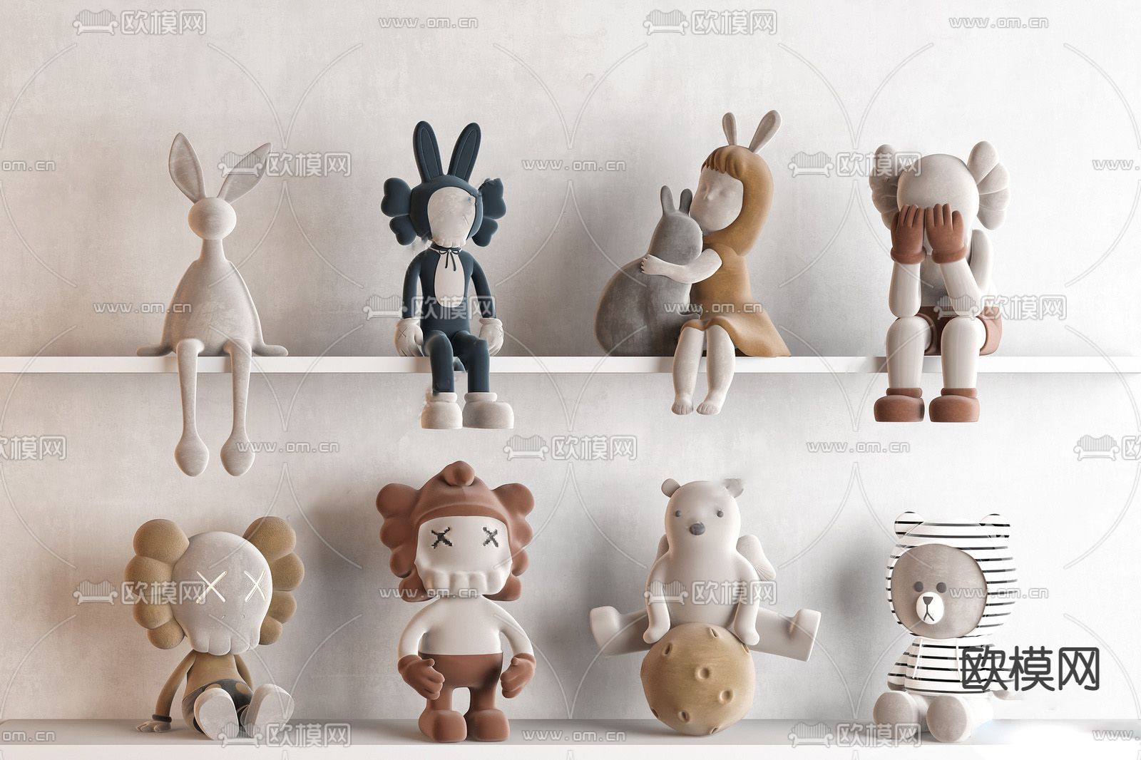 现代儿童玩具公仔su模型下载（渲染图1）
