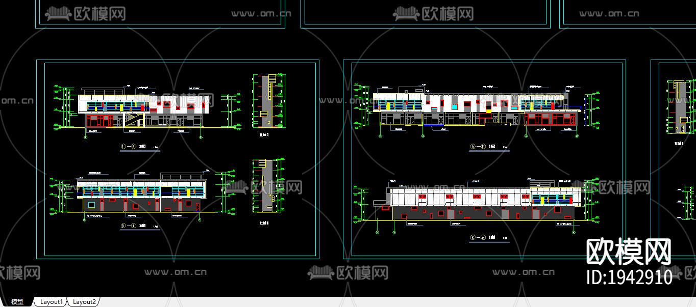 商店建筑cad施工图下载（渲染图1）