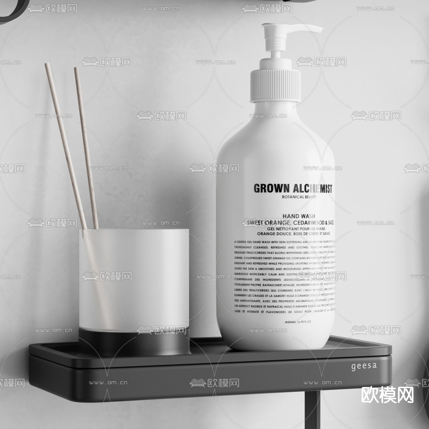 现代毛巾洗浴用品3d模型下载（渲染图3）