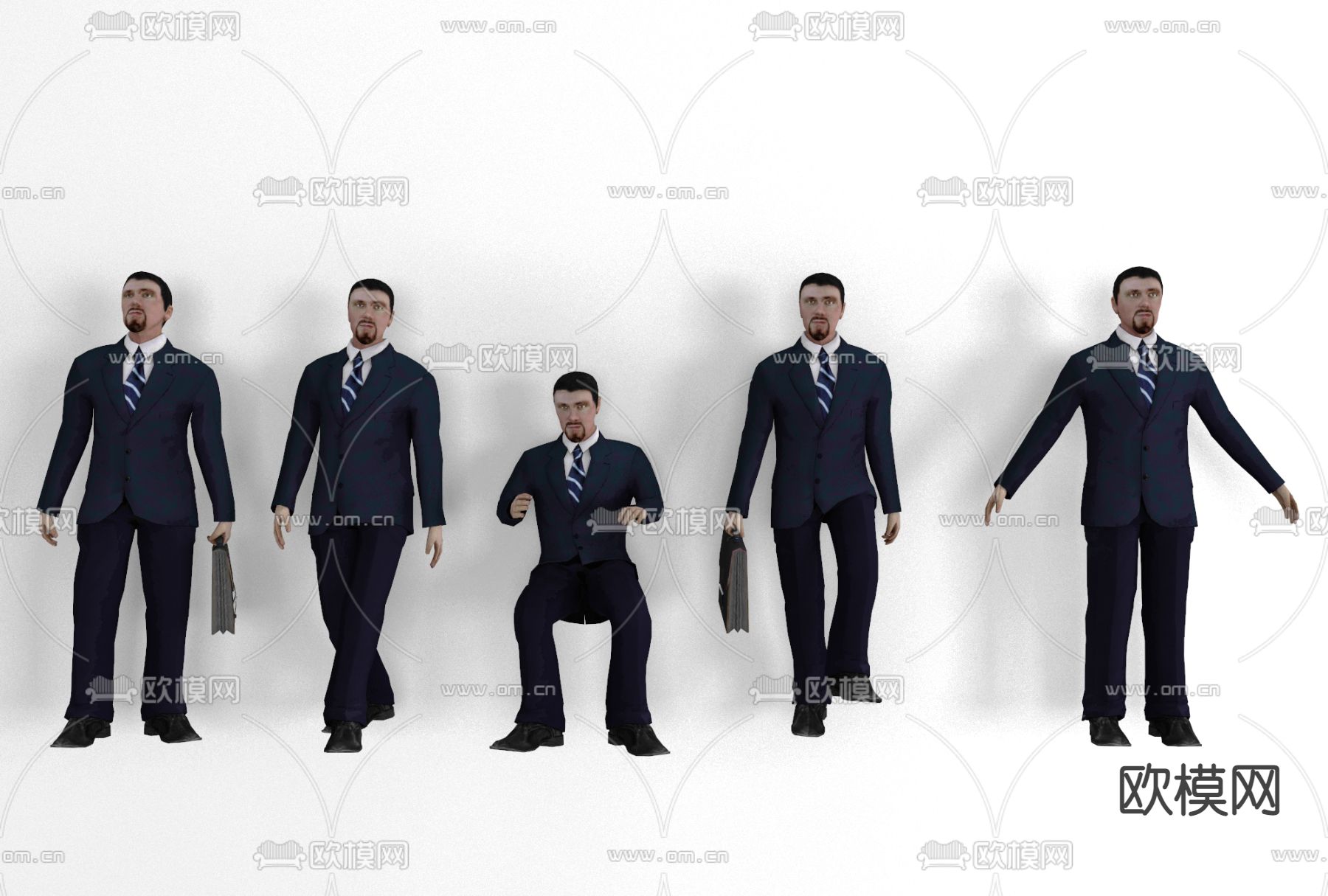 现代男性人物免费3d模型下载