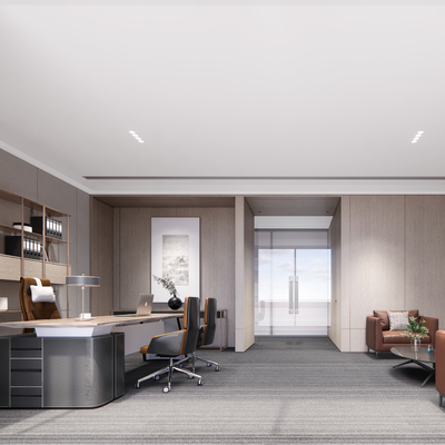  现代总经理办公室su模型 