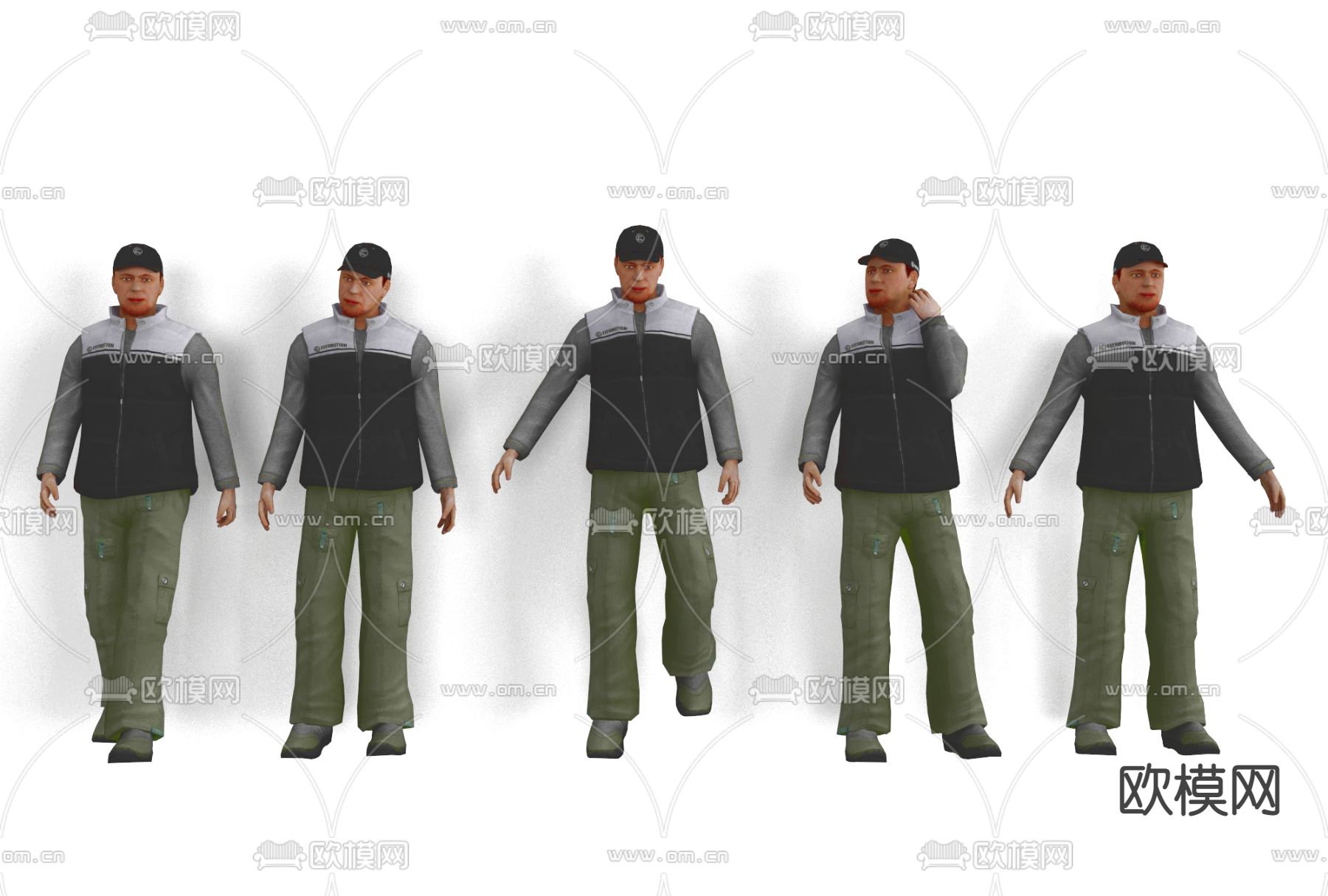 现代男性人物免费3d模型下载