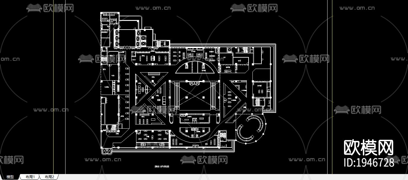 商场cad施工图-免费3dmax模型库-欧模网