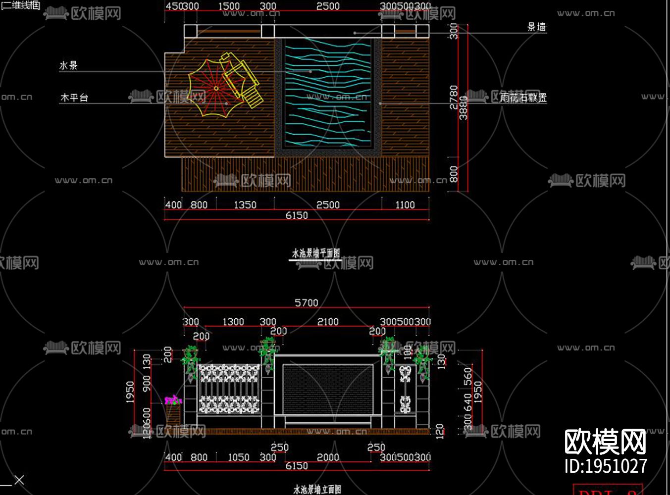 庭院景观cad图纸下载（渲染图8）