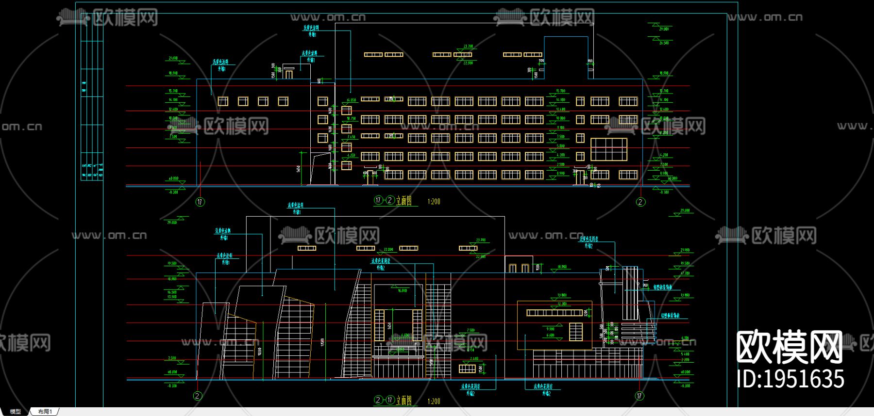 影剧院1施工图下载（渲染图2）