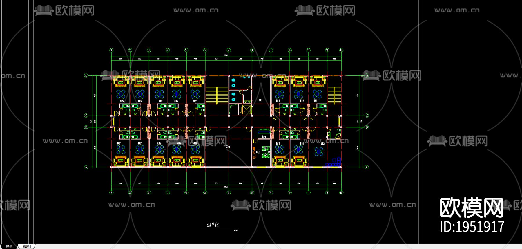 休闲中心建筑图下载（渲染图2）