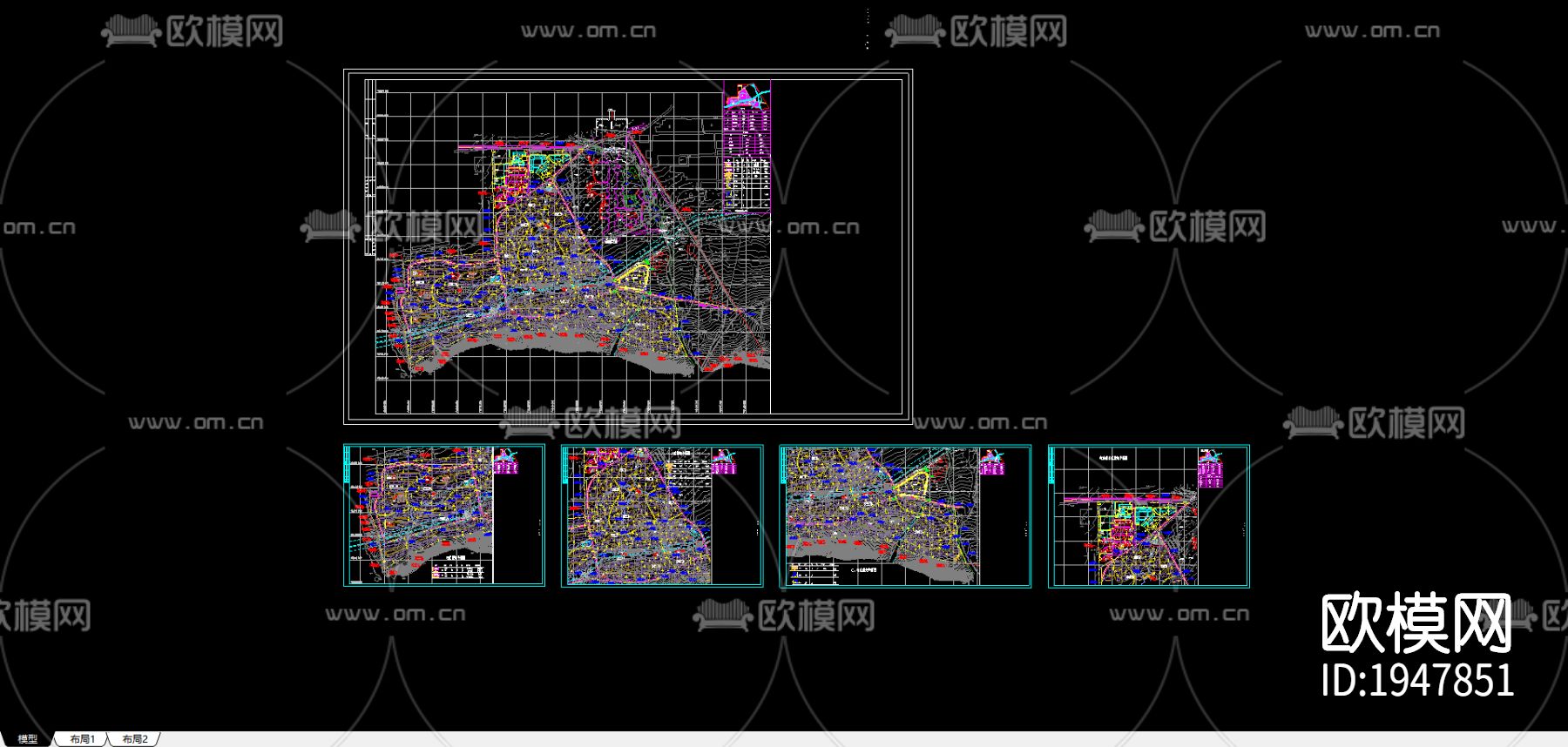 综合服务区控制性规划图下载（渲染图2）