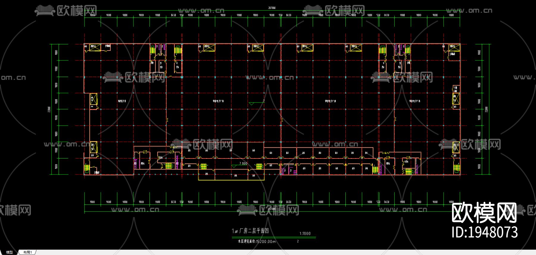 钢结构cad图纸下载（渲染图1）