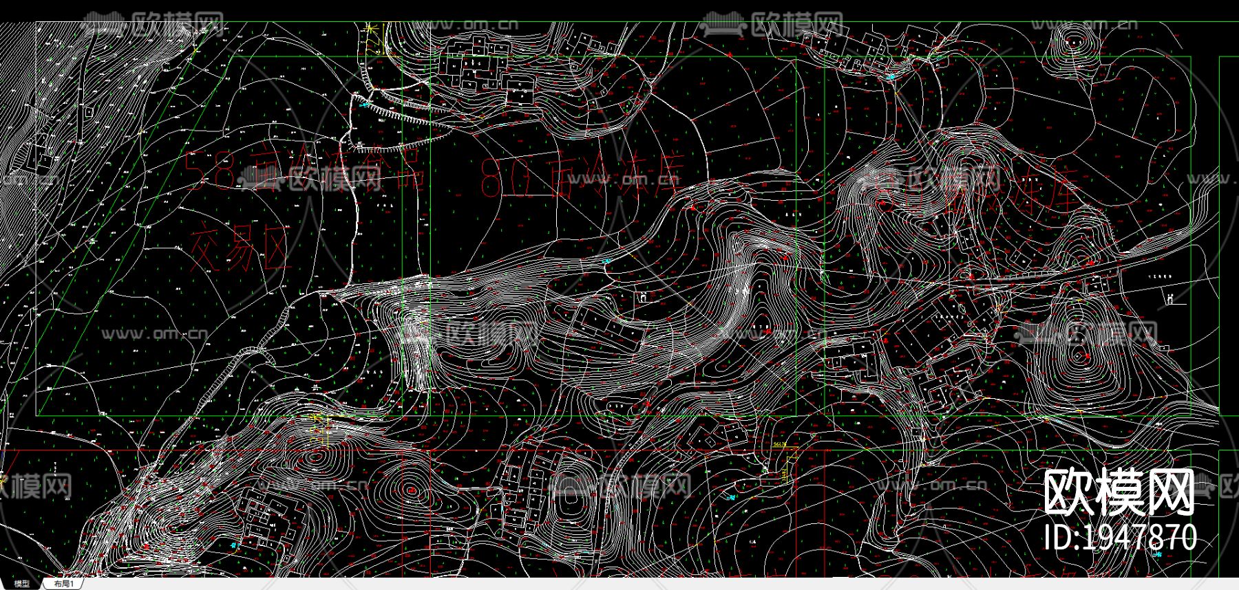 物流市场cad总平面图下载（渲染图2）