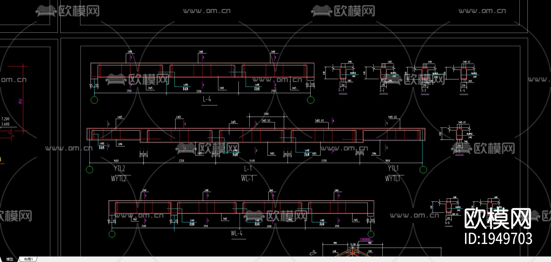 幼儿园cad施工图下载（渲染图5）