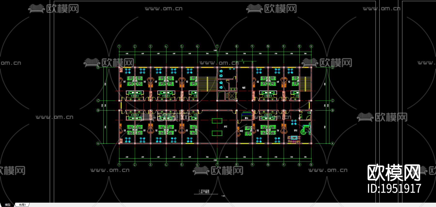 休闲中心建筑图下载（渲染图1）