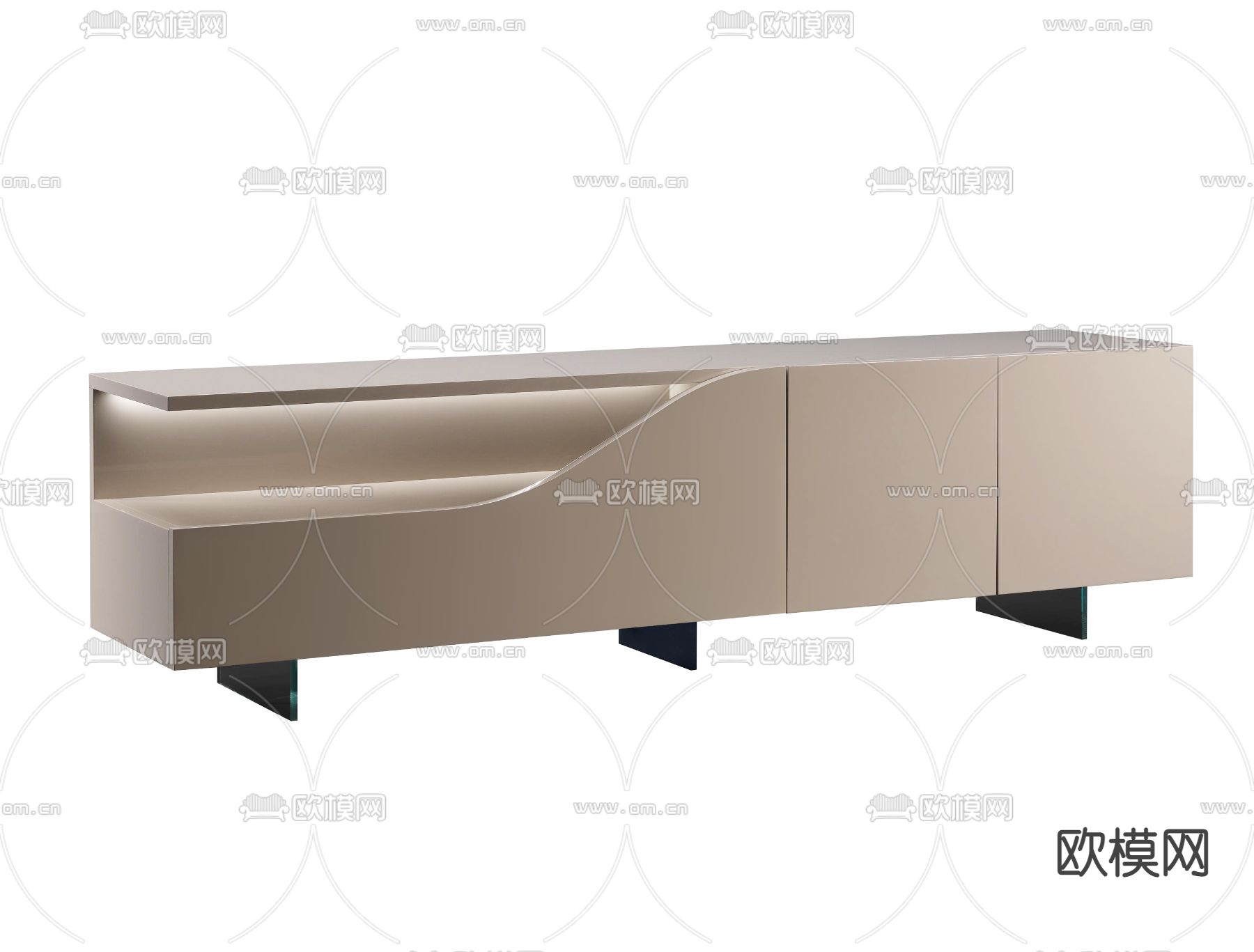 Fendi 现代电视柜3d模型下载