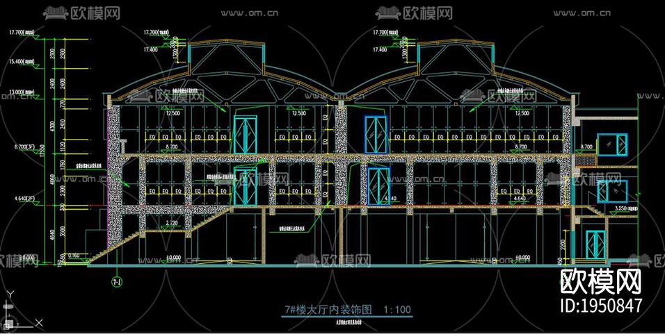 廠房cad施工圖下載(渲染圖10)
