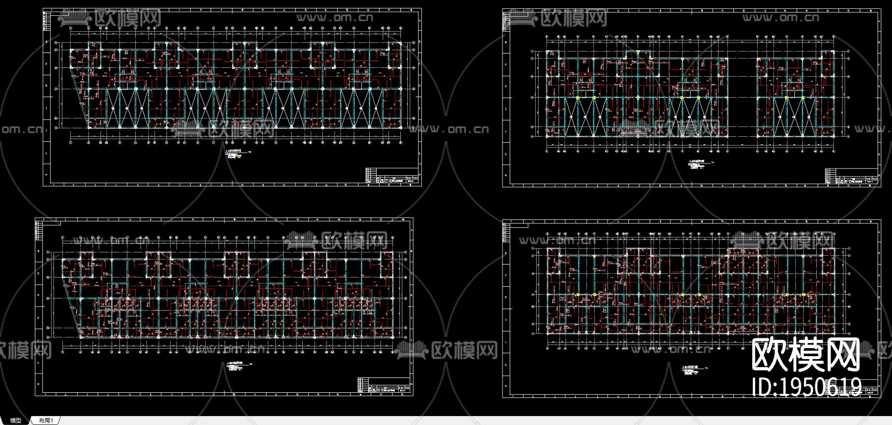 综合楼cad建筑施工图下载（渲染图6）