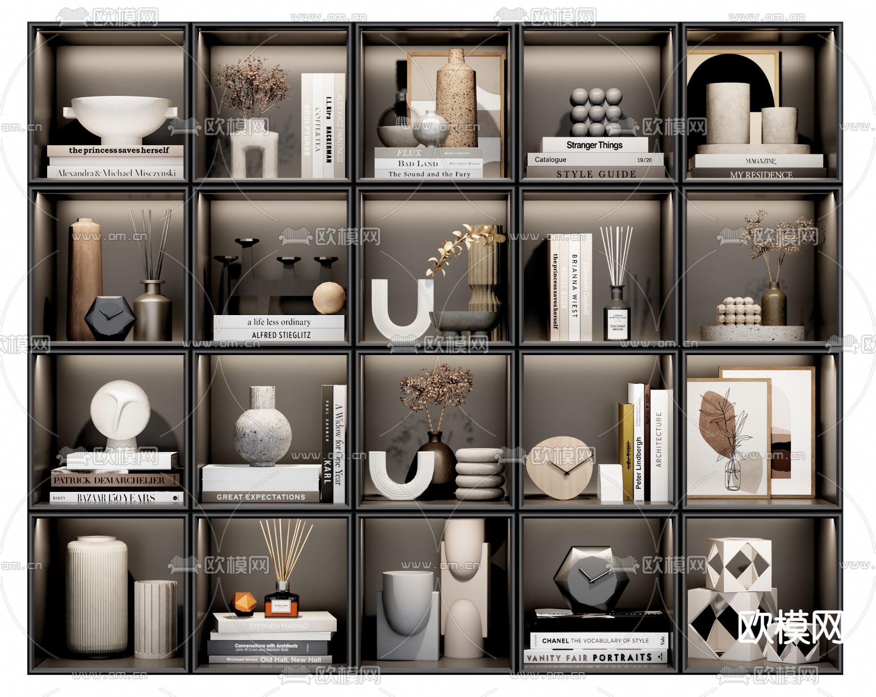 现代轻奢摆件su模型下载（渲染图1）