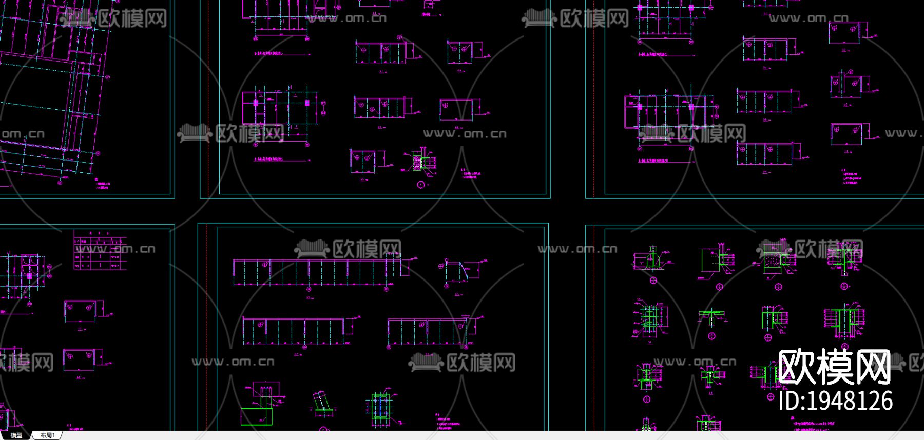 机场航站楼cad图纸下载（渲染图2）