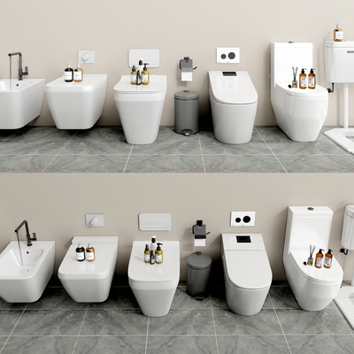  现代马桶su模型 