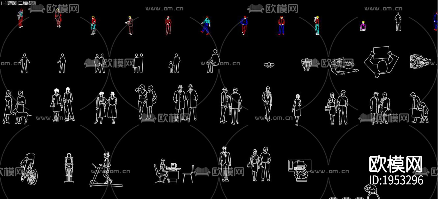 人物cad立面图下载（渲染图6）