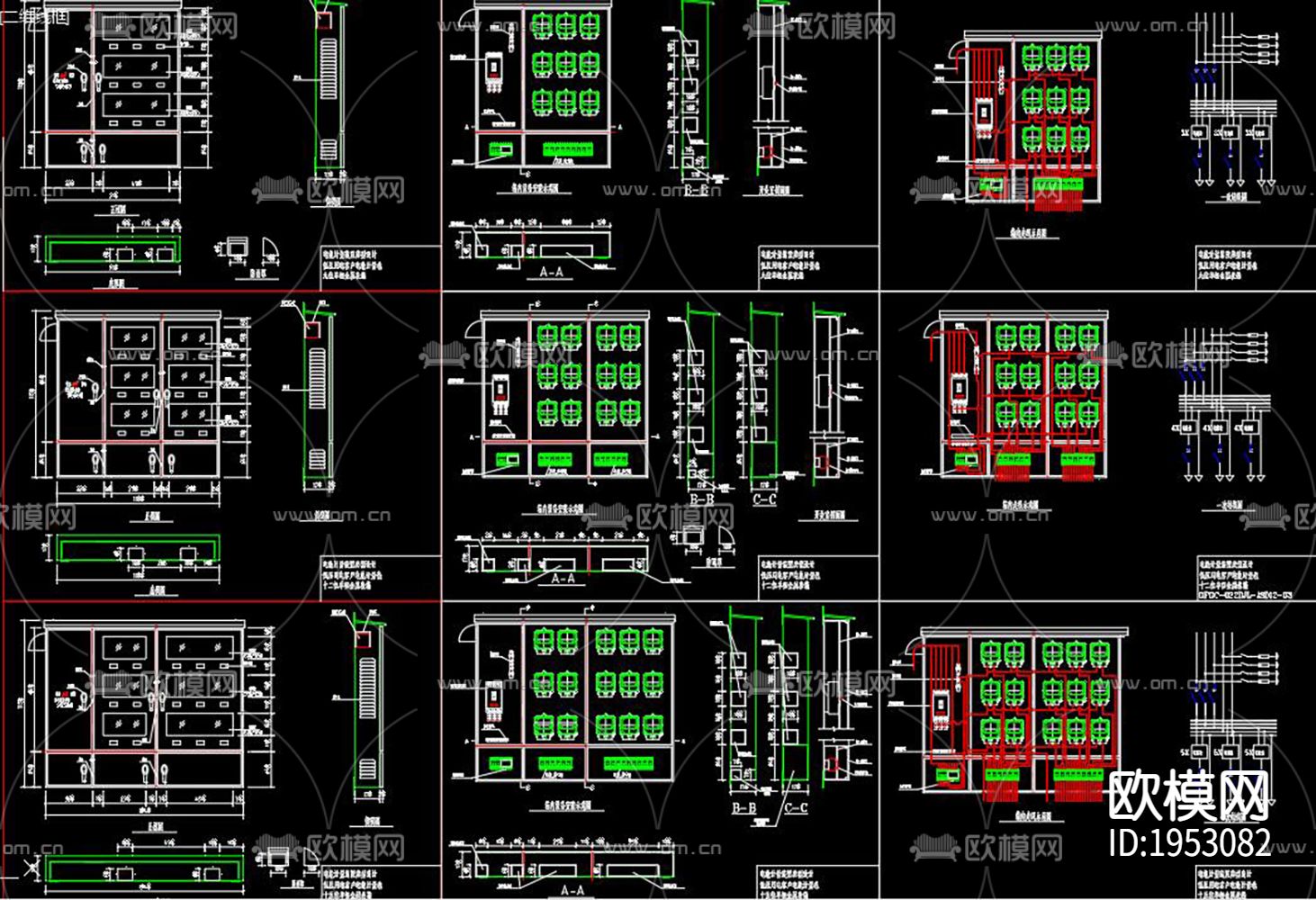 配电箱cad图块下载（渲染图9）