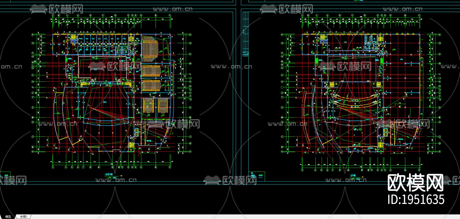 影剧院1施工图下载（渲染图4）