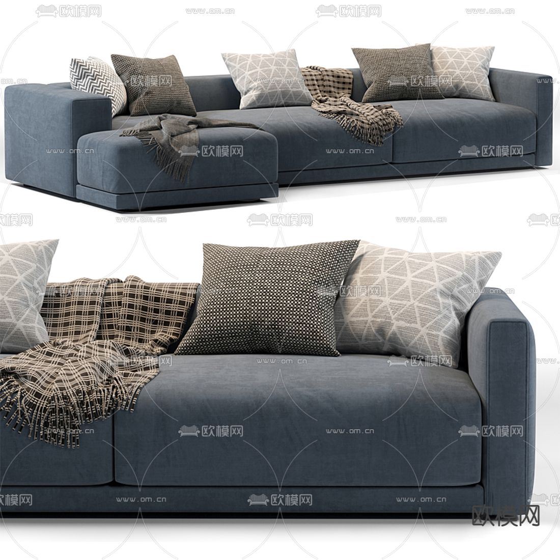 FLEXFORM 转角沙发3d模型下载（渲染图2）