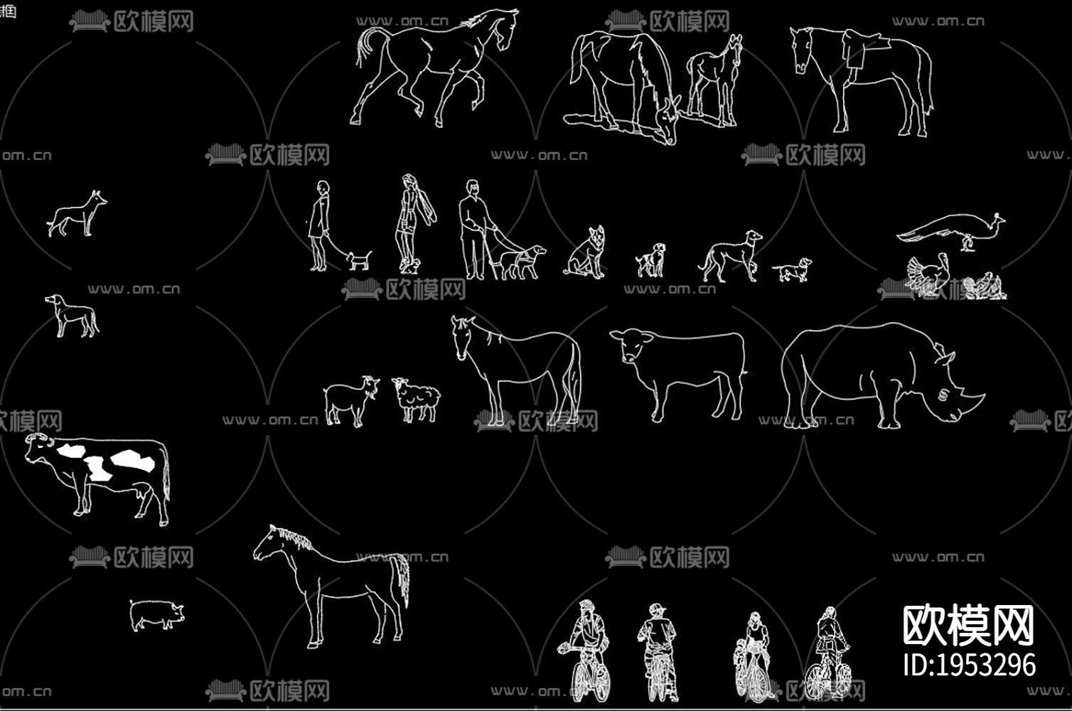 人物cad立面图下载（渲染图7）
