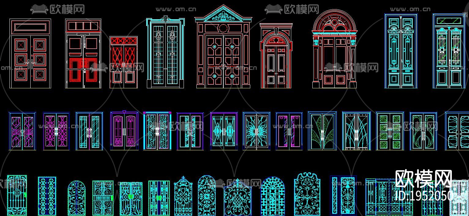 欧式家具cad图库下载（渲染图1）