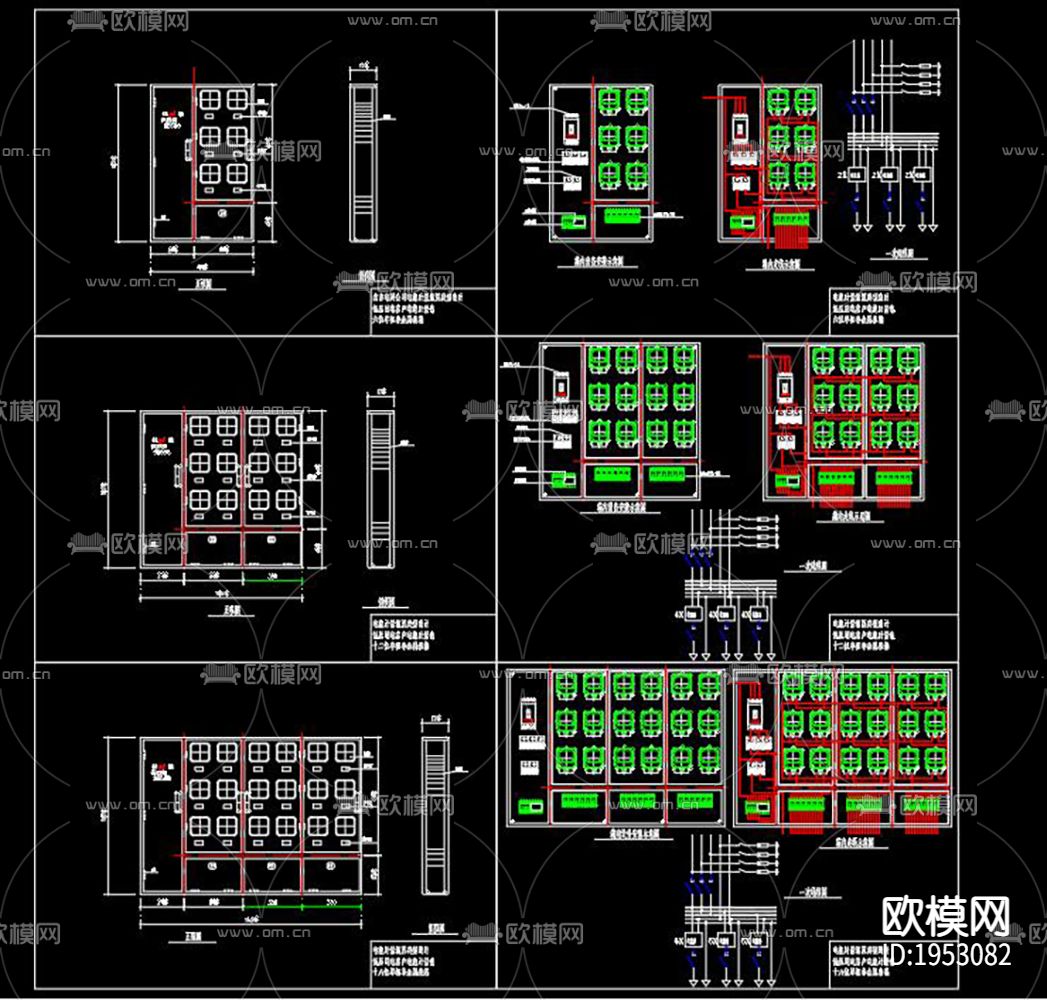配电箱cad图块下载（渲染图6）