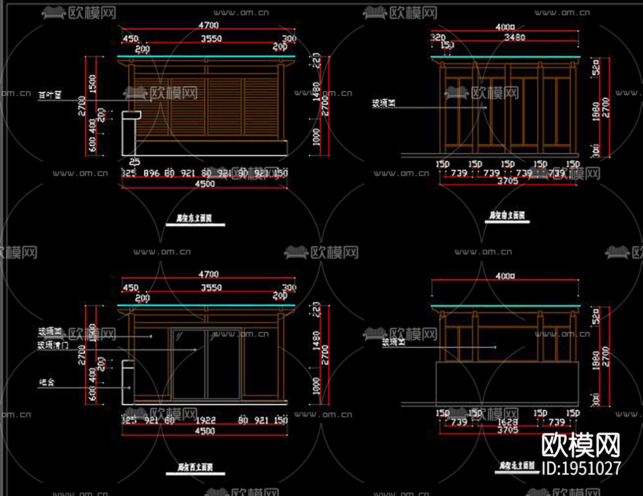 庭院景观cad图纸下载（渲染图3）