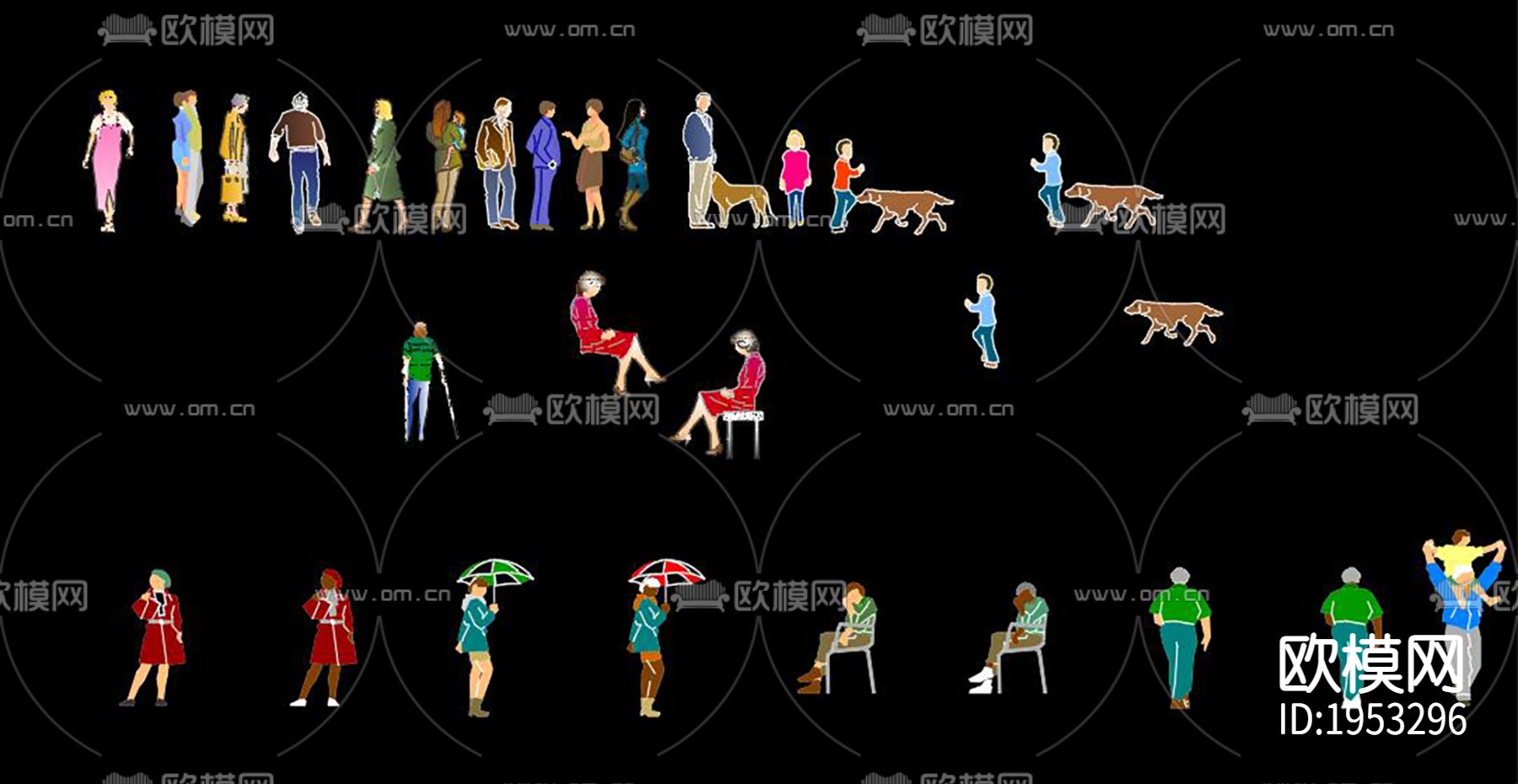 人物cad立面图下载（渲染图10）