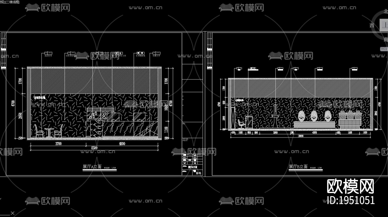 展厅设计方案cad施工图下载（渲染图6）