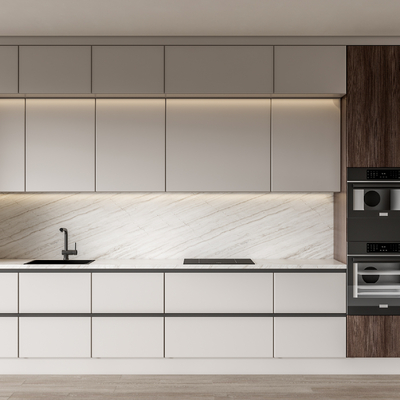 现代厨房橱柜su模型