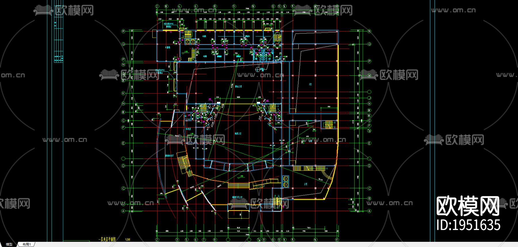 影剧院1施工图下载（渲染图3）