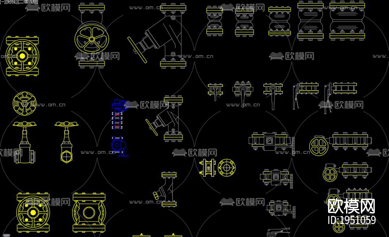 管件弯头cad图库下载（渲染图1）