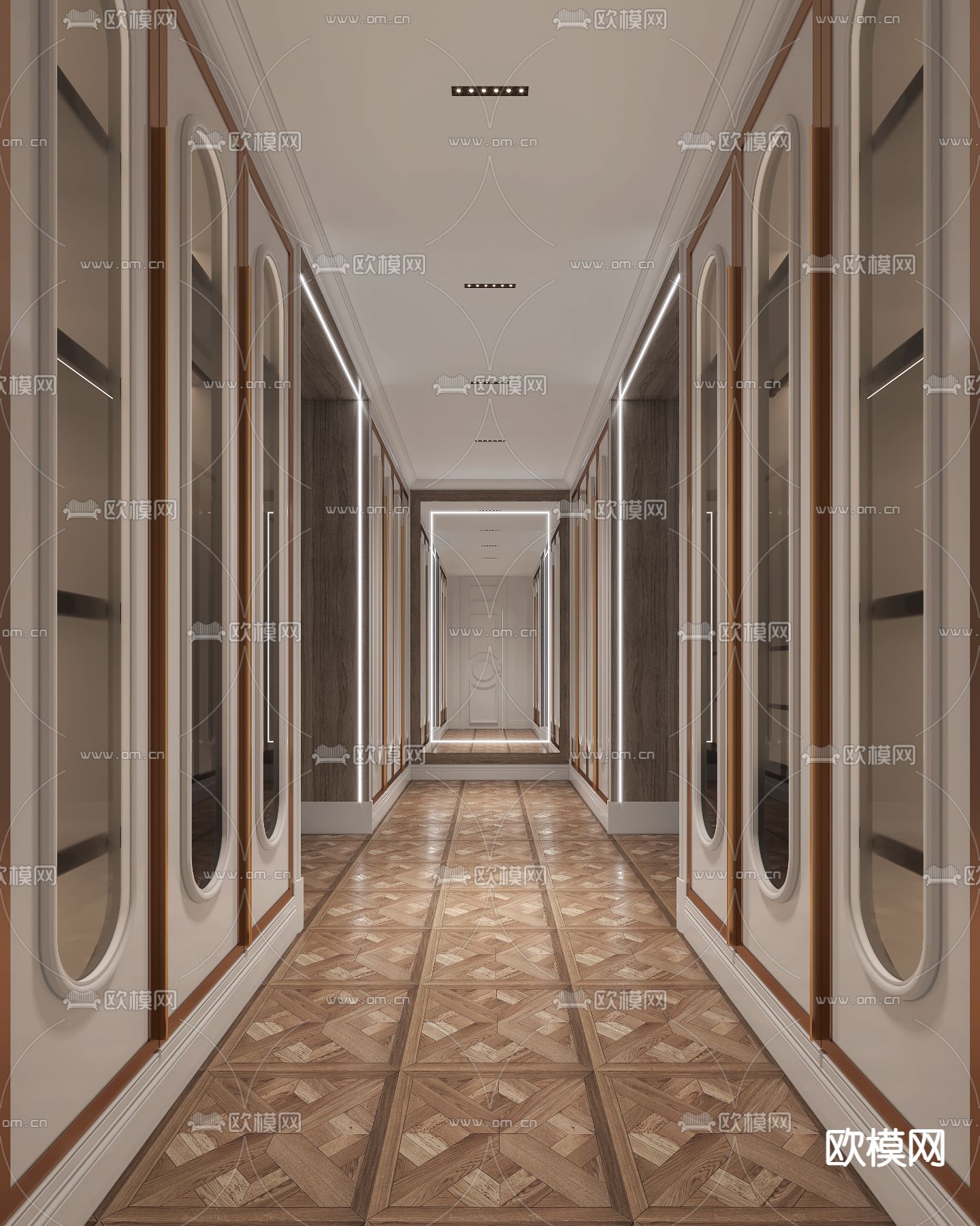 简欧玄关过道3d模型下载