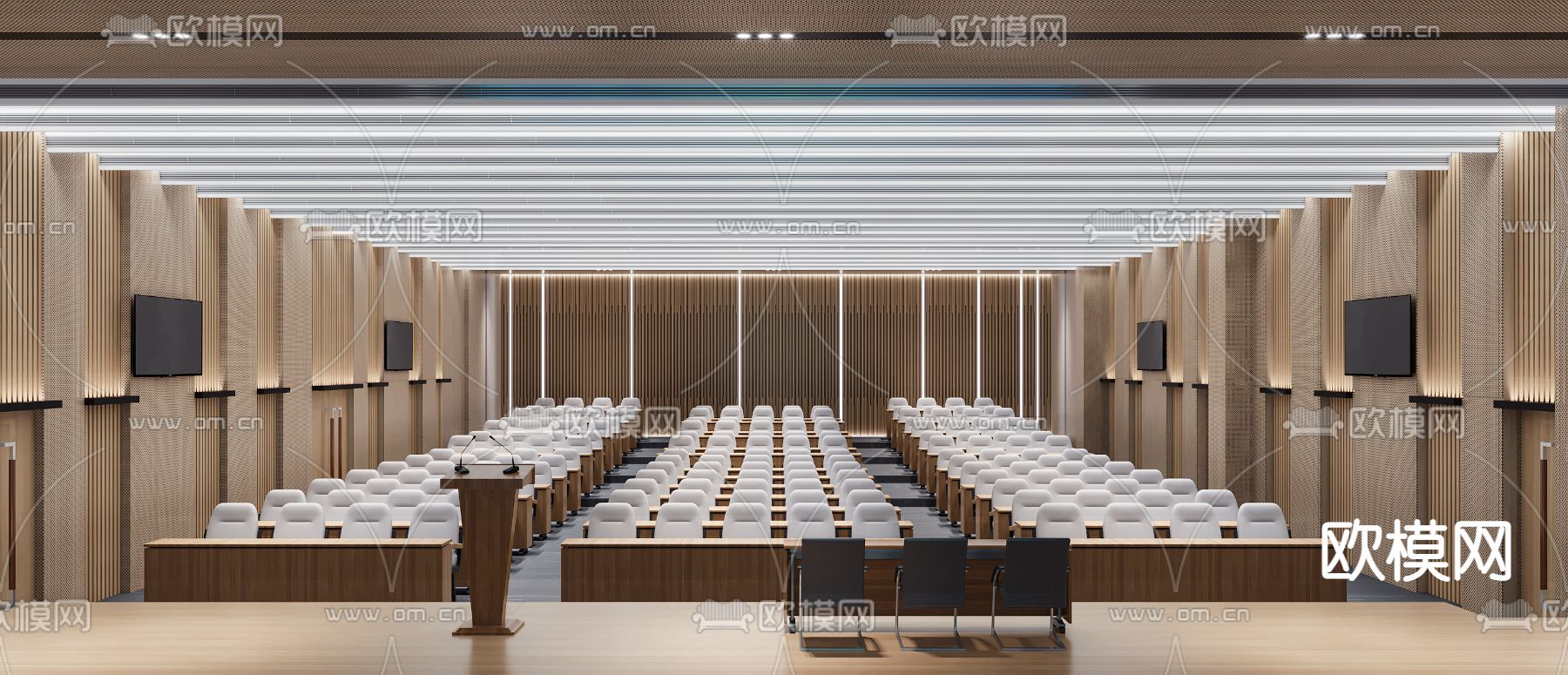 现代报告大厅3d模型下载