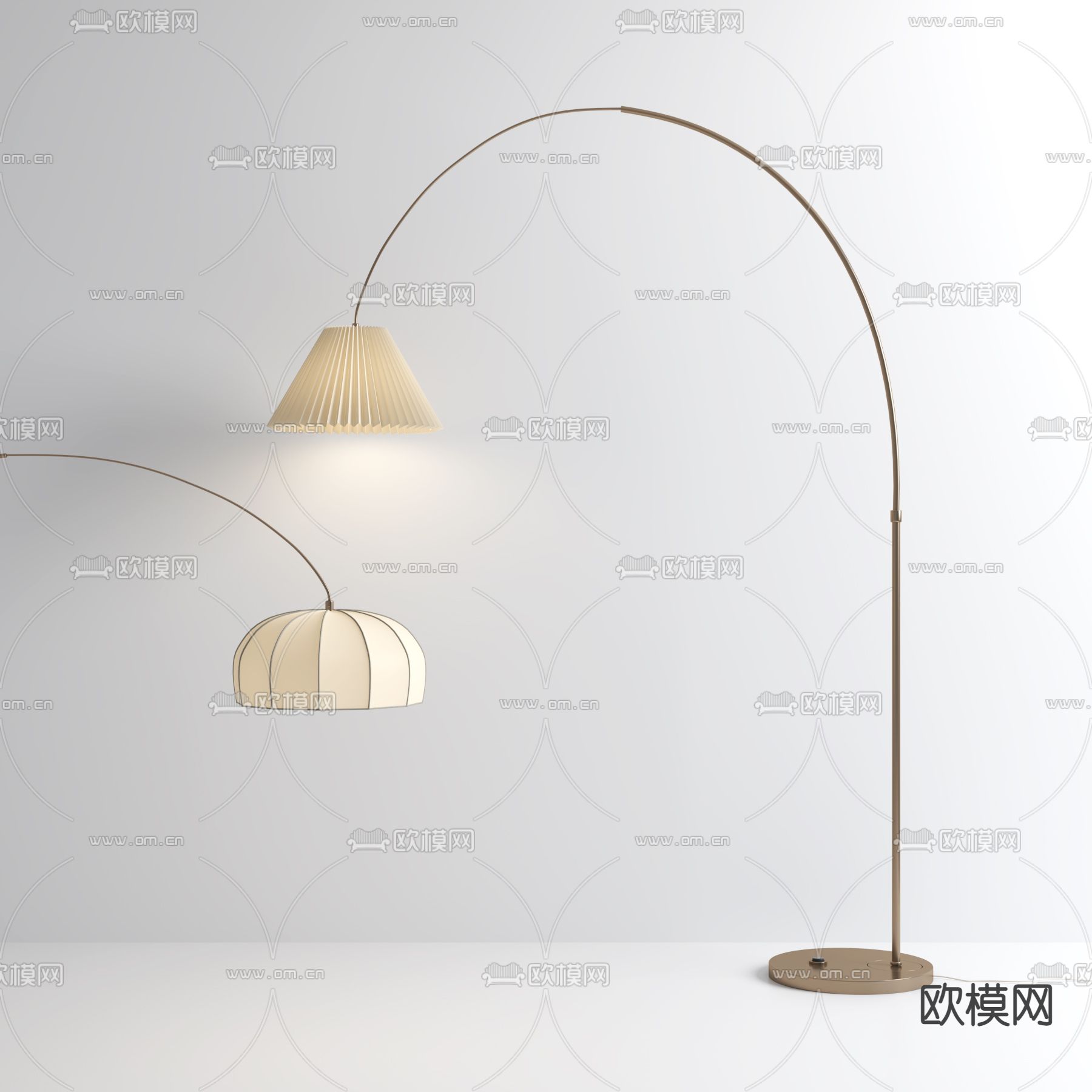 现代钓鱼灯su模型下载（渲染图1）