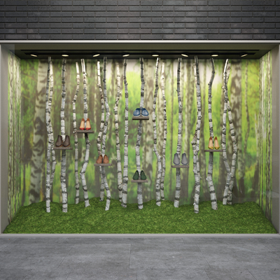  现代商店橱窗su模型 