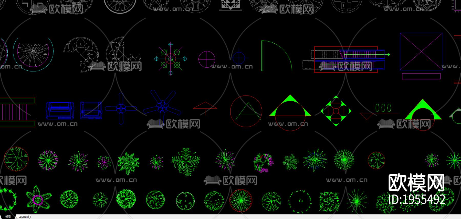地面雕花cad图库下载（渲染图2）