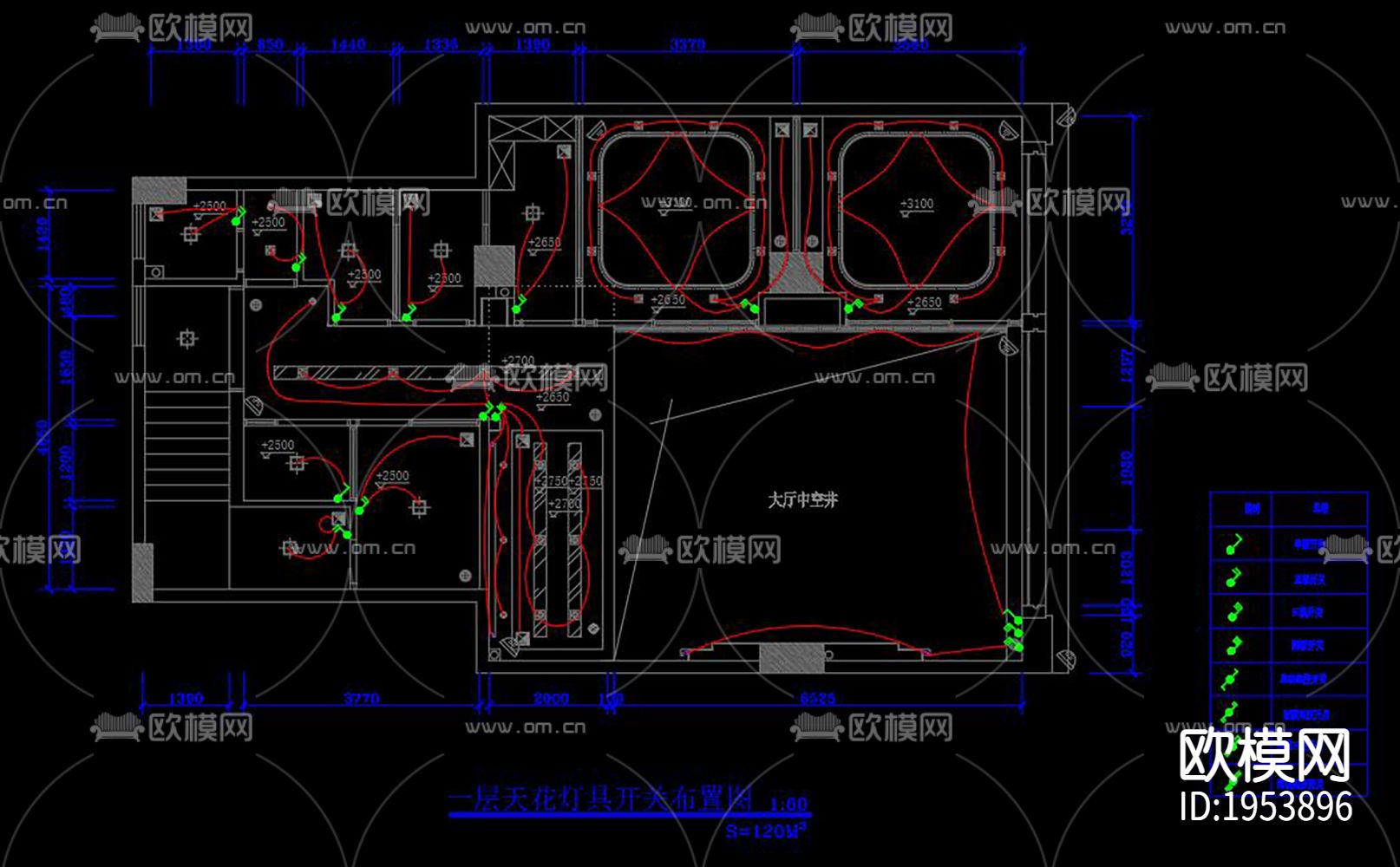 牙科诊所CAD施工图下载（渲染图9）